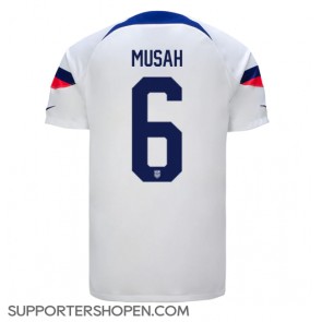 Förenta staterna Yunus Musah #6 Hemma Matchtröja VM 2022 Kortärmad